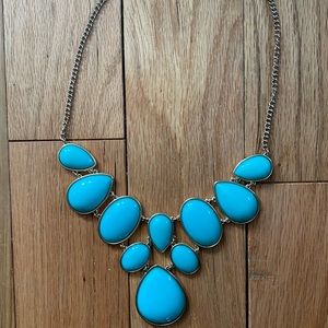 Forever 21 Seafoam Green and Gold Necklace